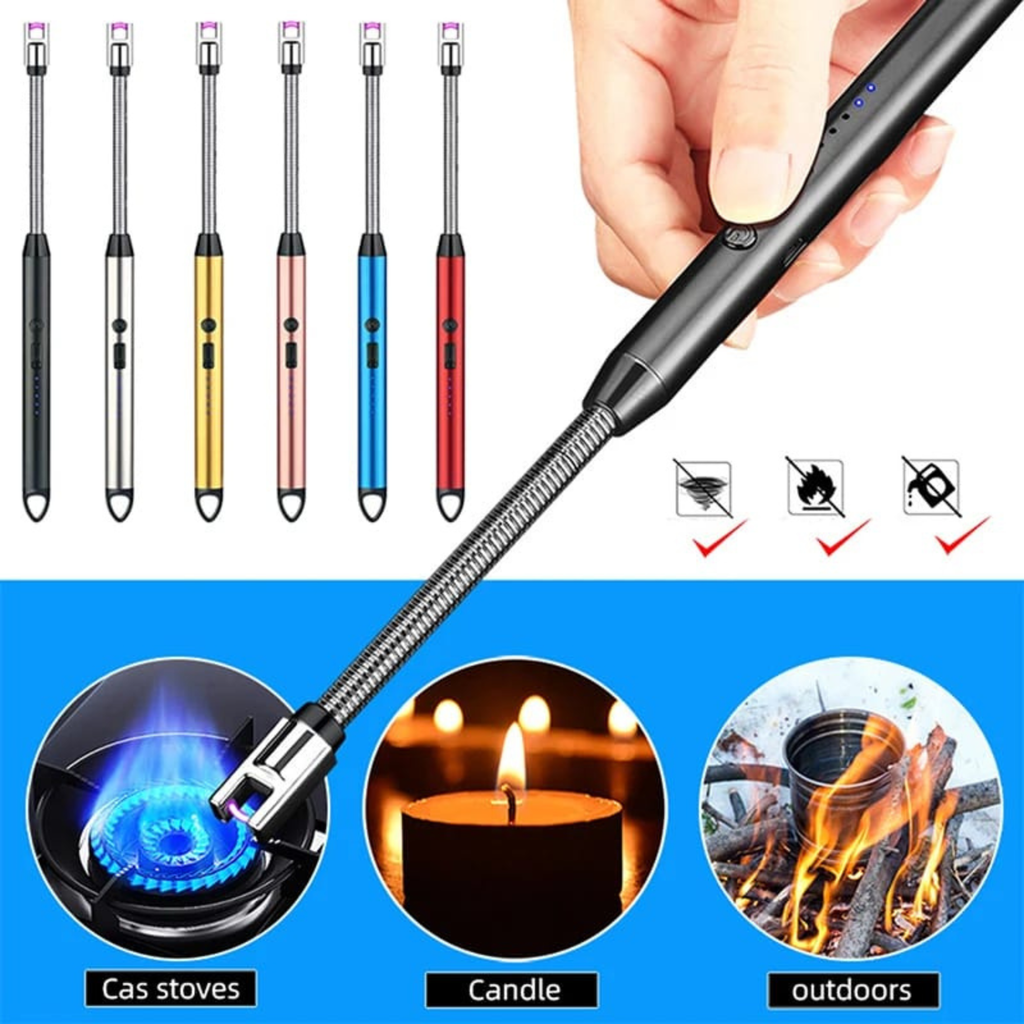 USB Rechargeable Electric Arc Lighter Windproof & Flexible Neck